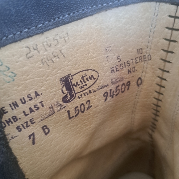 JUSTIN Cowboy Boots Women Sz 7 VINTAGE Lace Up Kiltie - Picture 8 of 8